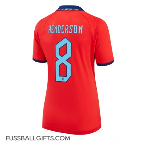 England Jordan Henderson #8 Fußballbekleidung Auswärtstrikot Damen WM 2022 Kurzarm
